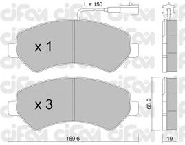 Тормозные колодки CIFAM 822-709-0