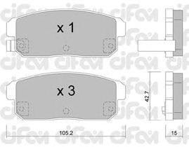 Тормозные колодки CIFAM 822-733-0