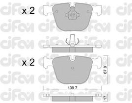 Тормозные колодки CIFAM 822-773-0