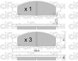 Тормозные колодки CIFAM 822-791-0