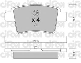 Тормозные колодки CIFAM 822-801-0