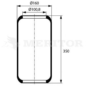 Пневмоподушка подвески MERITOR MLF8119