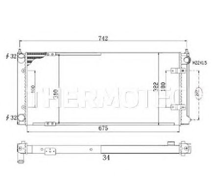 Радиатор, охлаждение двигателя THERMOTEC D7W028TT