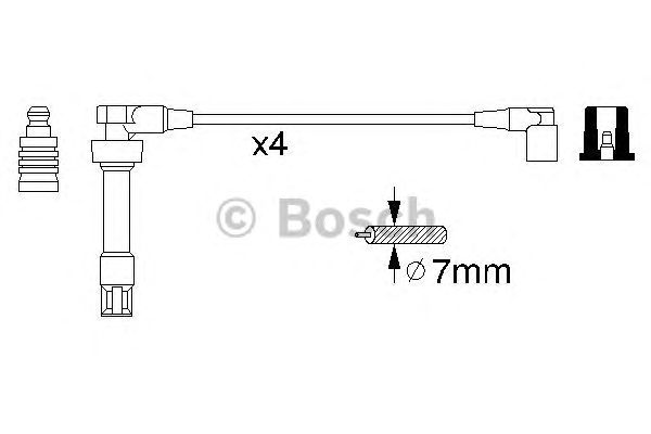 Комплект високовольтних проводів BOSCH 0 986 356 307