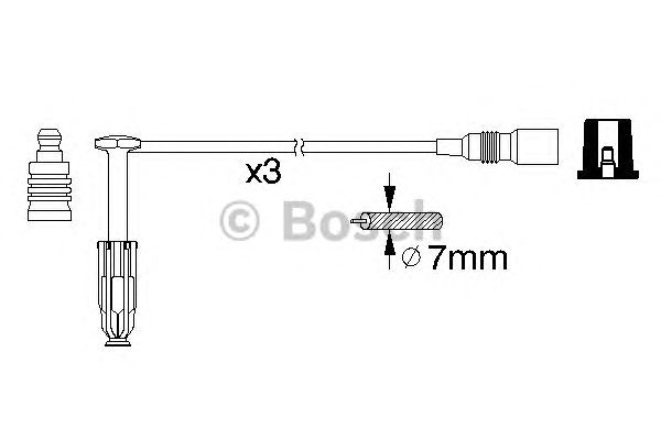 Комплект высоковольтных проводов BOSCH 0 986 356 329