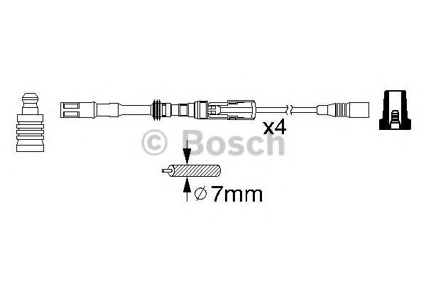 Комплект високовольтних проводів BOSCH 0 986 356 337