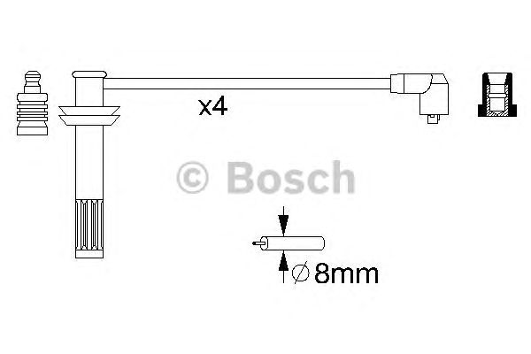 Комплект высоковольтных проводов BOSCH 0 986 356 709