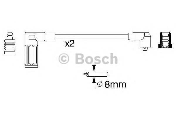 Комплект высоковольтных проводов BOSCH 0 986 356 752