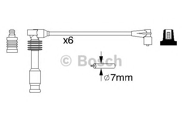 Комплект высоковольтных проводов BOSCH 0 986 357 055