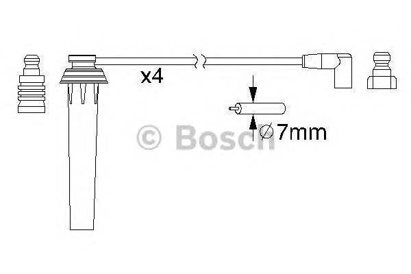 Комплект высоковольтных проводов BOSCH 0 986 357 192
