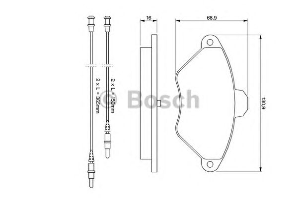 Тормозные колодки BOSCH 0 986 424 278