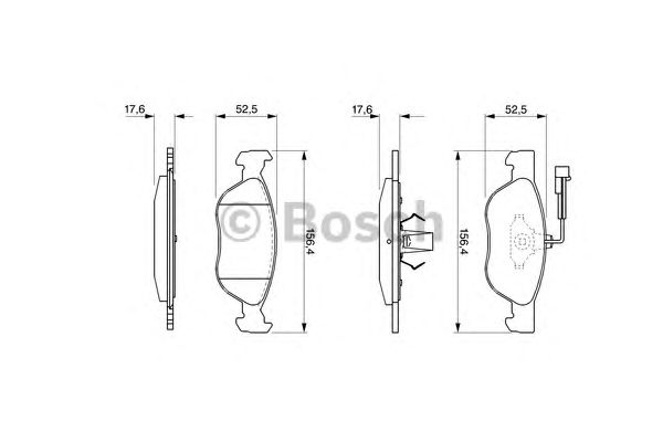 Тормозные колодки BOSCH 0 986 424 510