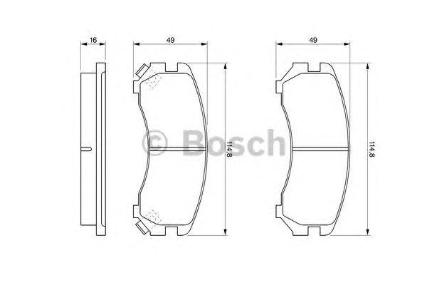 Тормозные колодки BOSCH 0 986 493 450