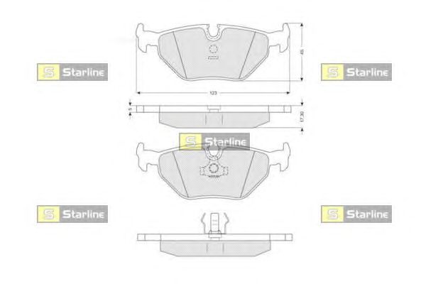 Тормозные колодки STARLINE BD S131