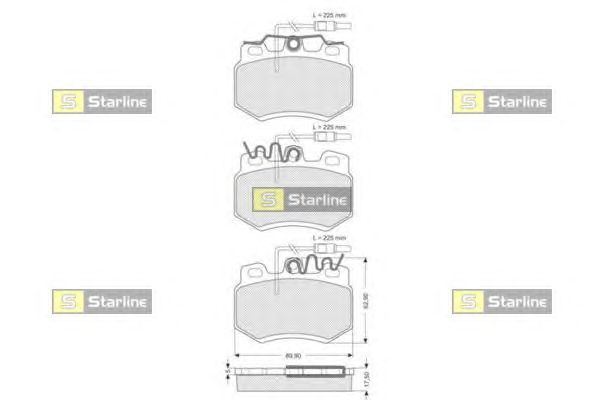 Тормозные колодки STARLINE BD S150
