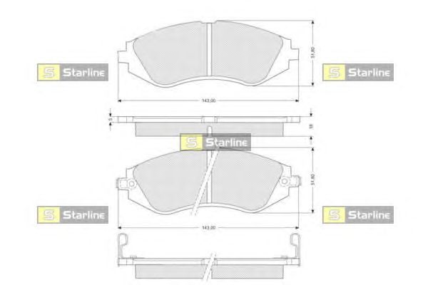 Тормозные колодки STARLINE BD S188