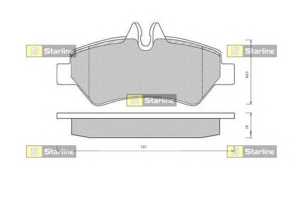 Тормозные колодки STARLINE BD S423