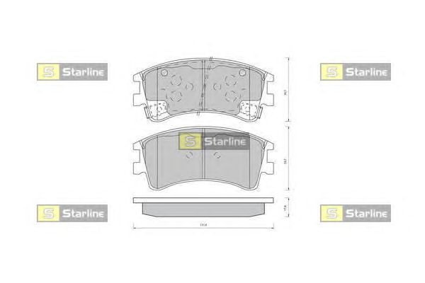 Гальмівні колодки STARLINE BD S431