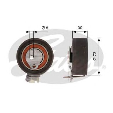 Натяжной ролик ремня ГРМ GATES T43157