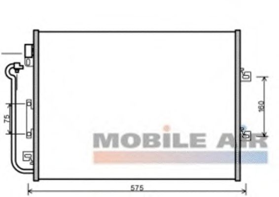 Радіатор кондиціонера VAN WEZEL 43005454