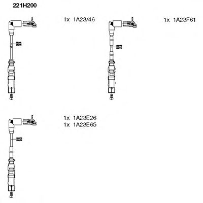 Комплект высоковольтных проводов BREMI 221H200