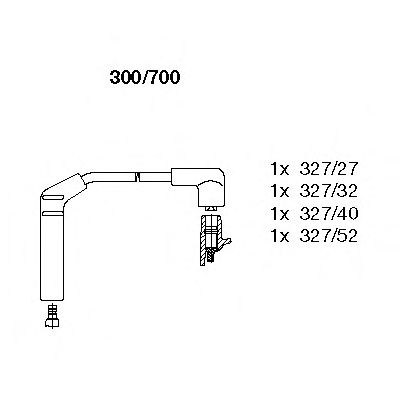 Комплект высоковольтных проводов BREMI 300/700