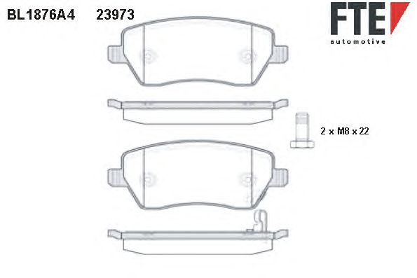 Тормозные колодки FTE BL1876A4