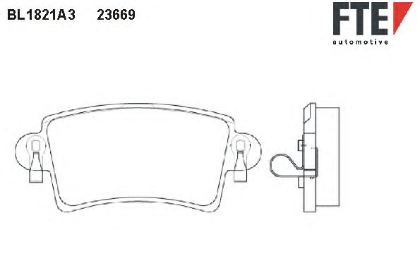 Тормозные колодки FTE BL1821A3