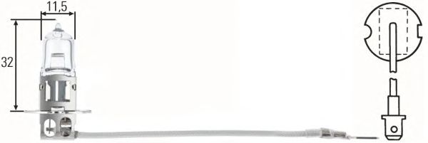 Лампа накаливания HELLA 8GH 002 090-133 (фара рабочего освещения, фара дальнего света, основная фара, противотуманная фара, фара с автоматической системой стабилизации)