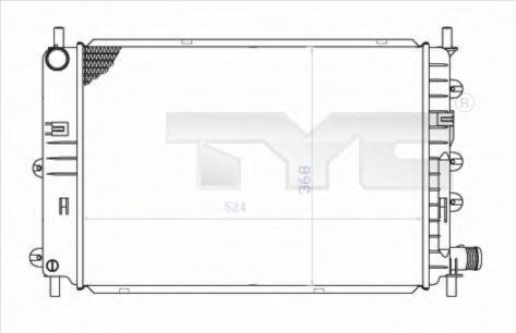 Радиатор, охлаждение двигателя TYC 710-0034