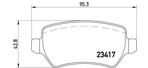Тормозные колодки BREMBO P 10 013