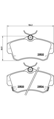 Тормозные колодки BREMBO P 11 012