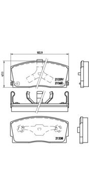 Тормозные колодки BREMBO P 16 005