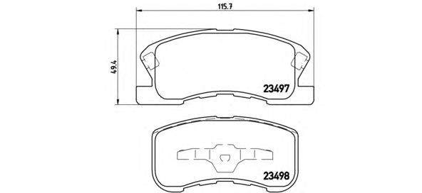 Тормозные колодки BREMBO P 16 008