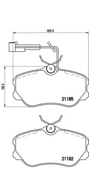 Тормозные колодки BREMBO P 23 045