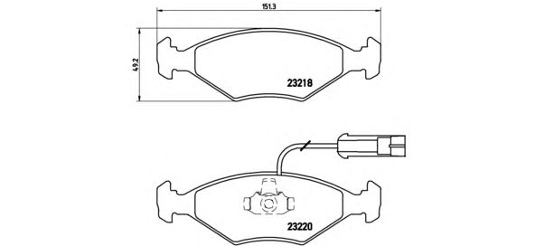 Тормозные колодки BREMBO P 23 056