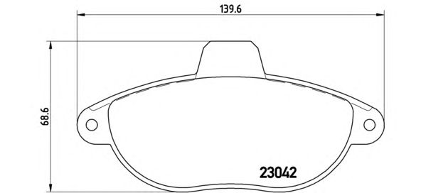Тормозные колодки BREMBO P 23 072