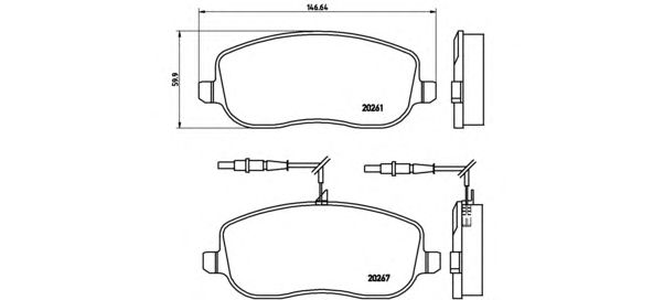 Тормозные колодки BREMBO P 23 090