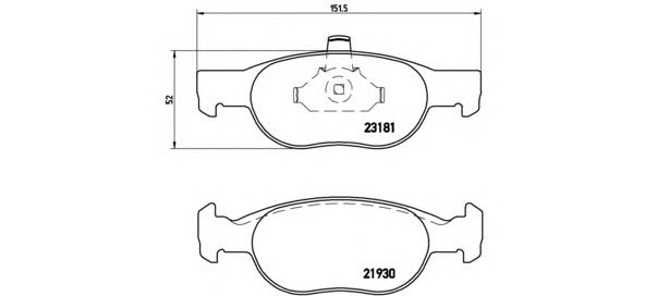 Тормозные колодки BREMBO P 23 125