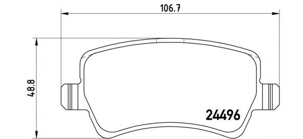 Тормозные колодки BREMBO P 24 078