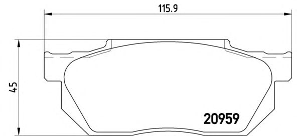Тормозные колодки BREMBO P 28 006