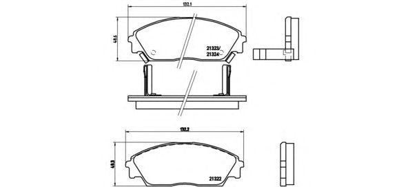 Тормозные колодки BREMBO P 28 016