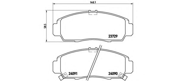 Тормозные колодки BREMBO P 28 034