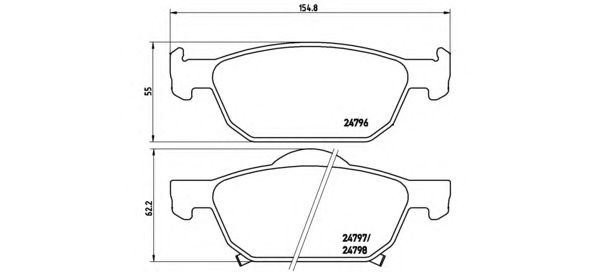 Тормозные колодки BREMBO P 28 044