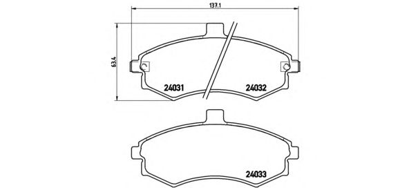 Тормозные колодки BREMBO P 30 020