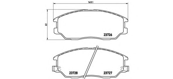 Тормозные колодки BREMBO P 30 028