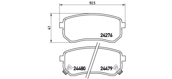 Тормозные колодки BREMBO P 30 033