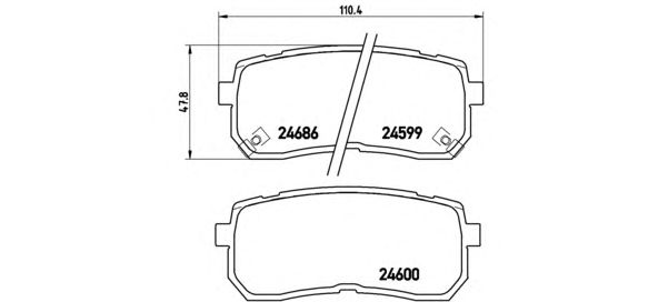 Тормозные колодки BREMBO P 30 035