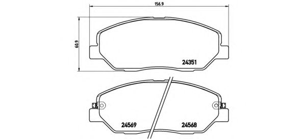 Тормозные колодки BREMBO P 30 036