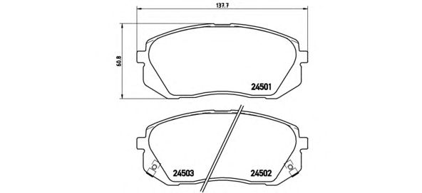 Тормозные колодки BREMBO P 30 039